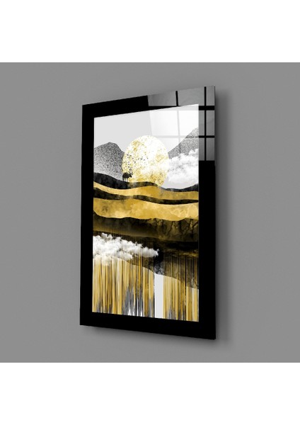 Altın Vadi Cam Tablo - 110X70 cm
