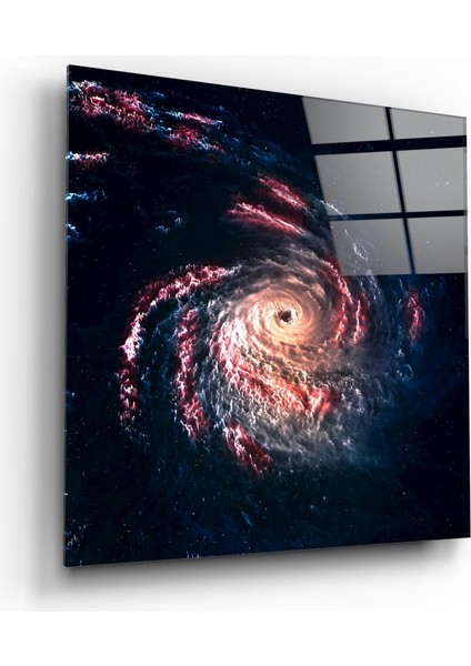 Uzay - Kara Delik Cam Tablo - 40X40 cm
