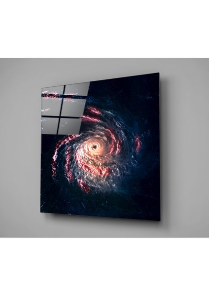 Uzay - Kara Delik Cam Tablo - 40X40 cm fiyatları