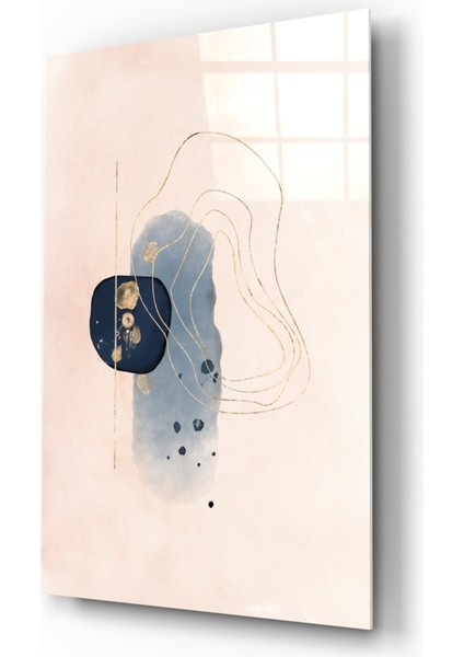 Abstract Bej Cam Tablo - 72X46 cm