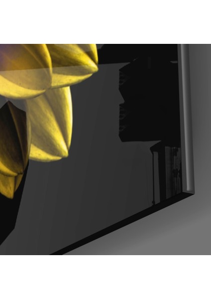 Sarı Çiçek Cam Tablo - 40X40 cm modelleri