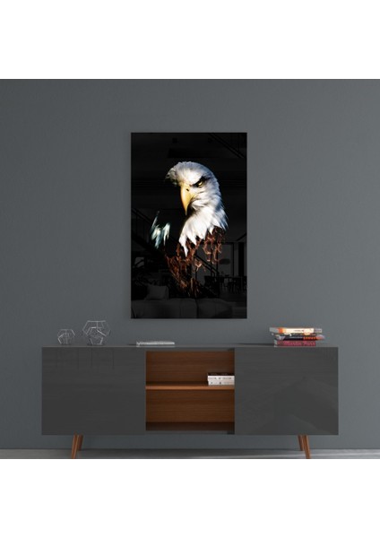 Kartal Cam Tablo - 72X46 cm