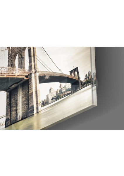 Brooklyn Köprüsü Cam Tablo - 60X60 cm modelleri