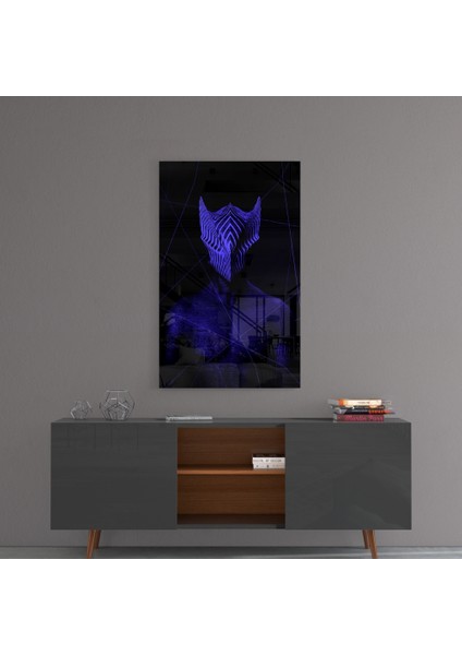 Darko Purple Cam Tablo - 72X46 cm