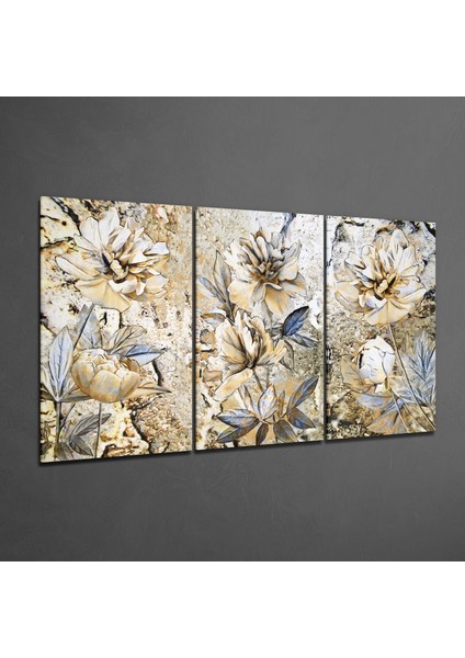 Çiçekler Cam Tablo - 3 Adet 72X46 cm fiyatları