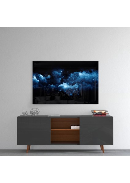 Uzay Cam Tablo - 72X46 cm fırsatları