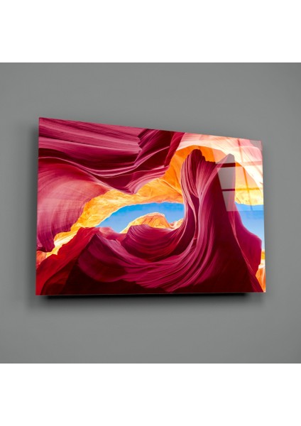 Kızıl Vadi Cam Tablo - 72X46 cm