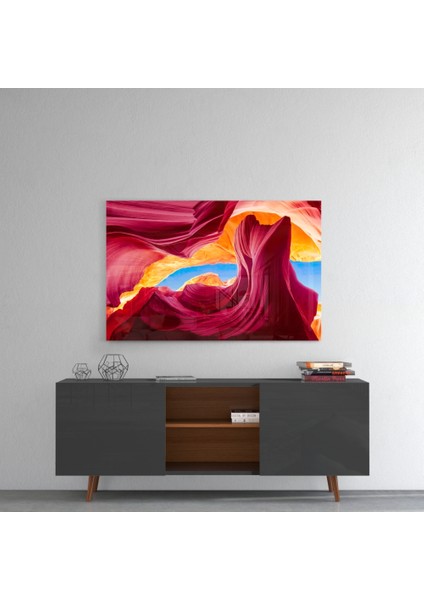 Kızıl Vadi Cam Tablo - 72X46 cm