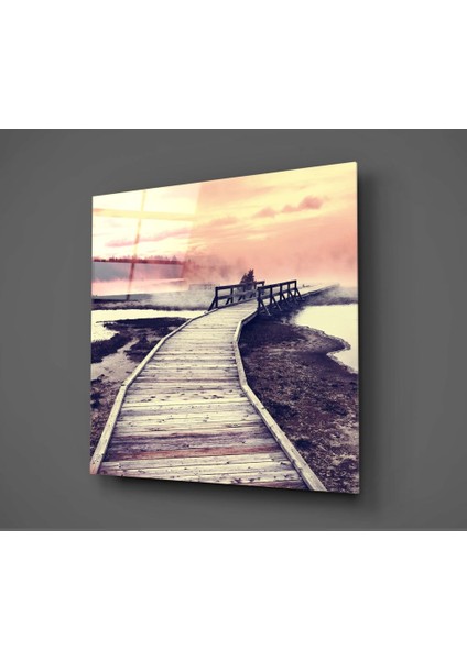 Gün Batımı Manzara Cam Tablo - 60X60 cm fiyatları