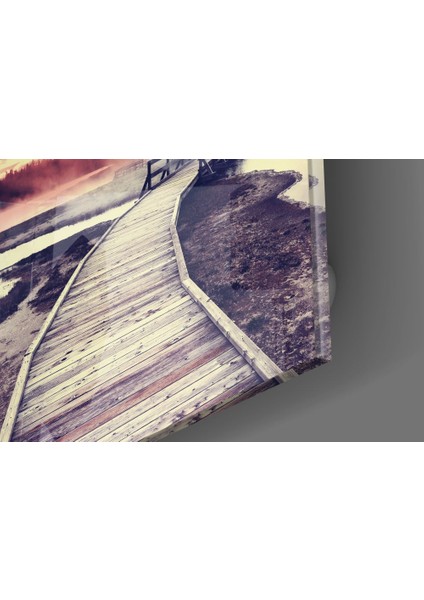 Gün Batımı Manzara Cam Tablo - 60X60 cm modelleri