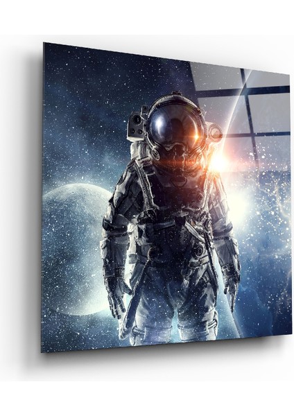 Astronot Cam Tablo - 40X40 cm