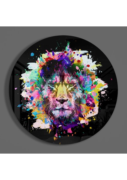 Aslan Cam Tablo - 60X60 cm