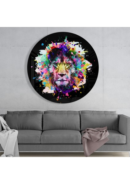 Aslan Cam Tablo - 60X60 cm