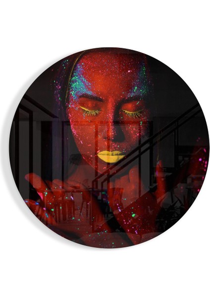Kadın Cam Tablo - 60X60 cm