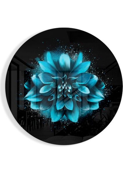 Çiçek Cam Tablo - 60X60 cm