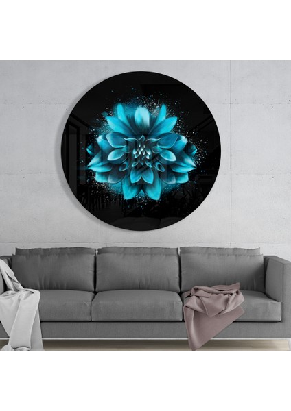 Çiçek Cam Tablo - 60X60 cm modelleri