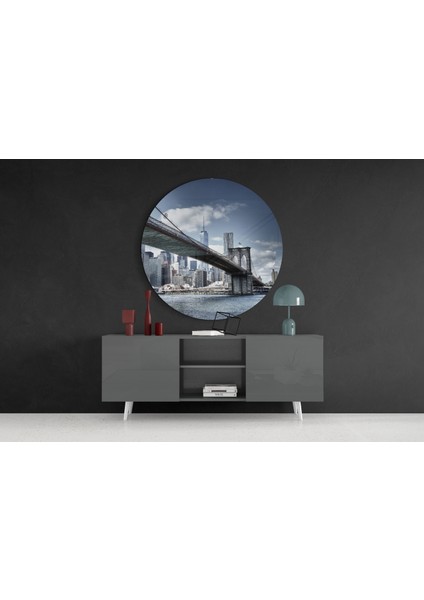 Brooklyn Bridge Cam Tablo - 60X60 cm fırsatları