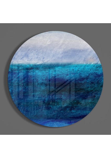 Mavini Tonları Cam Tablo - 60X60 cm