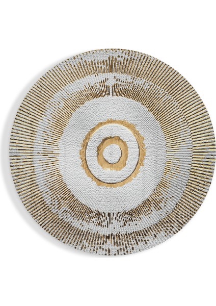 Soyut Döngü Cam Tablo - 60X60 cm