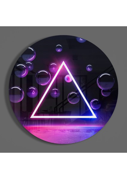 Neon Üçgen Cam Tablo - 60X60 cm fiyatları