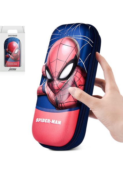 3D Karikatür Desenli Baskılı Kalem Kutusu - Kırmızı/mavi (Yurt Dışından)