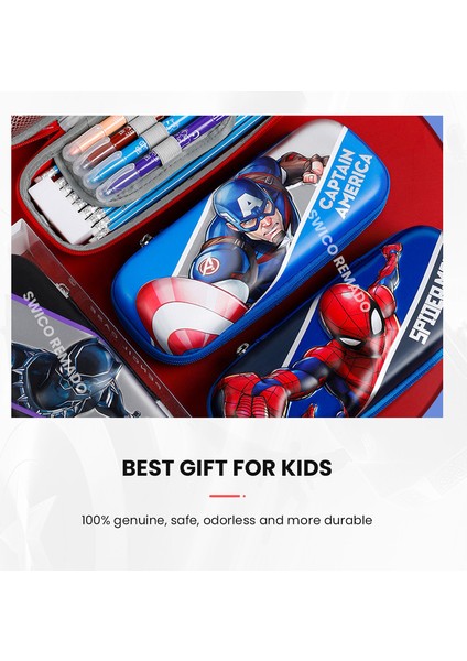 3D Karikatür Desenli Baskılı Kalem Kutusu - Kırmızı/mavi (Yurt Dışından) fırsatları