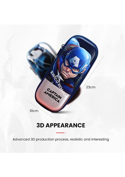 3D Karikatür Desenli Baskılı Kalem Kutusu - Kırmızı/mavi (Yurt Dışından) indirimleri