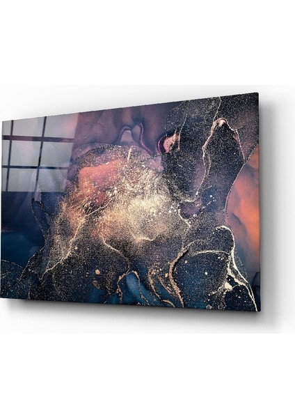 Soyut Derinlik Cam Tablo - 72X46 cm