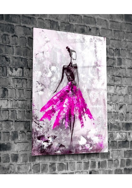 Kadın (Pembe) Cam Tablo - 72X46 cm