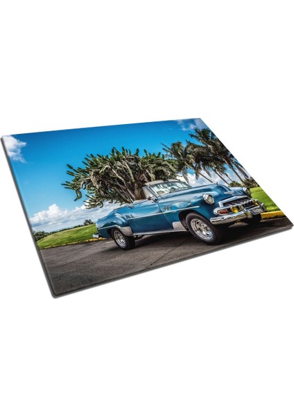 Klasik Chevrolet Uv Baskılı Cam Kesme Tablası 35X25 cm fiyatları