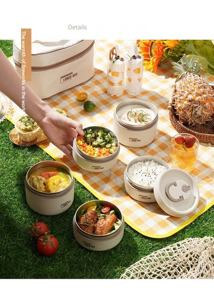 Tulip Kitchenware Paslanmaz Çelik Yalıtımlı Yemek Saklama Kutusu - Beyaz (Yurt Dışından)