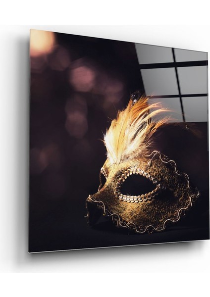 Balo Maskesi Cam Tablo - 40X40 cm