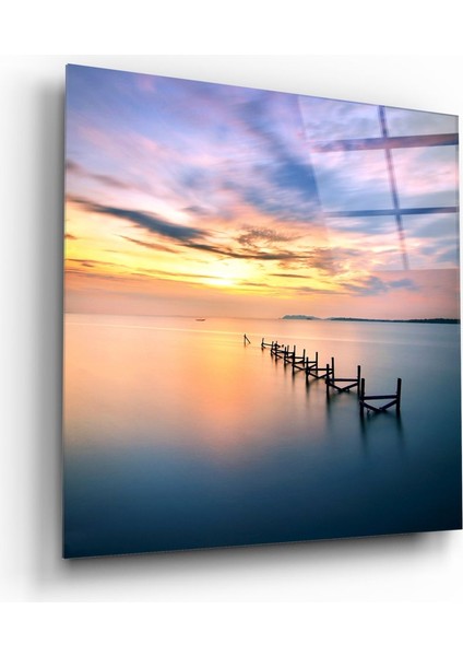 Gün Batımı Cam Tablo - 40X40 cm