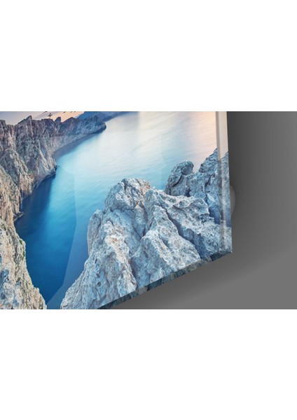 Kızıl Gün Batımı Cam Tablo - 40X40 cm modelleri