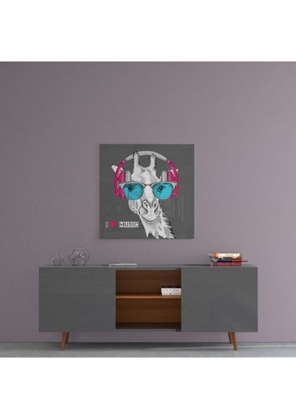 Zürafa Cam Tablo - 40X40 cm fırsatları