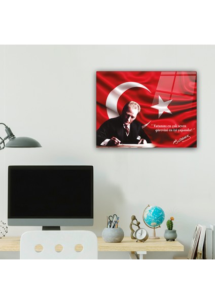 Cam Tablo | Atatürk Serisi | 4 | 30cm x 40cm