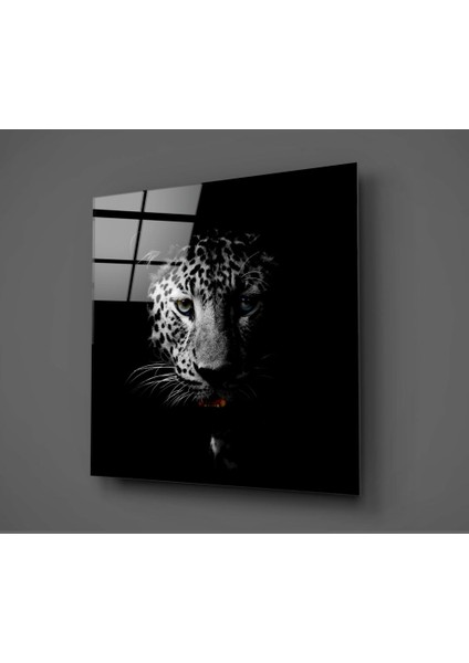 Leopar Cam Tablo - 40X40 cm