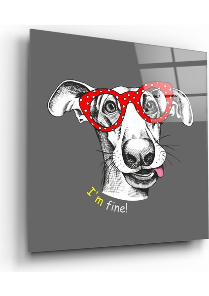 Köpek Cam Tablo - 40X40 cm