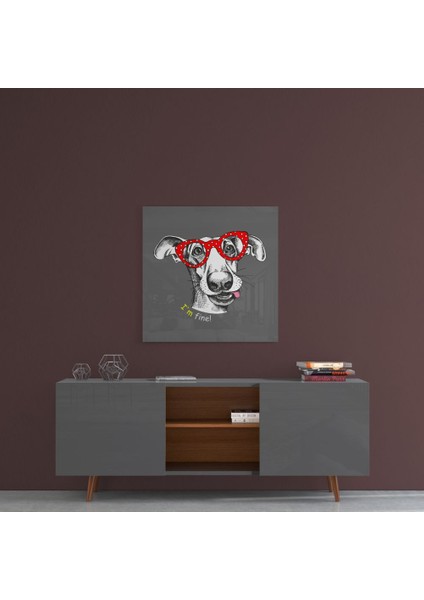 Köpek Cam Tablo - 40X40 cm fırsatları
