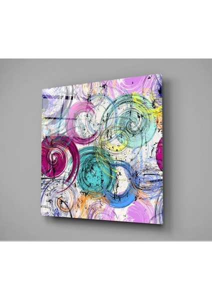 Soyut Salyangoz Kabukları Cam Tablo - 60X60 cm fiyatları