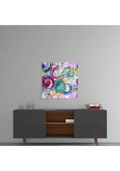 Soyut Salyangoz Kabukları Cam Tablo - 60X60 cm fırsatları