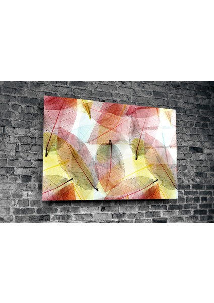 Renkli Yapraklar Cam Tablo - 72X46 cm fiyatları