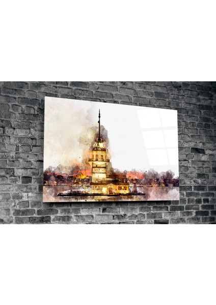 Kız Kulesi Cam Tablo - 72X46 cm fiyatları