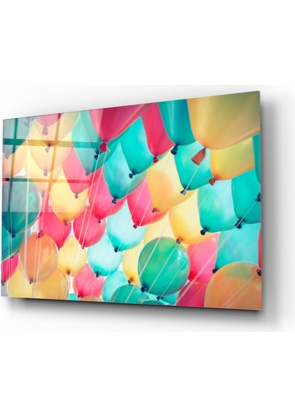 Balonlar Cam Tablo - 72X46 cm