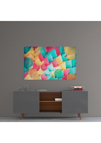 Balonlar Cam Tablo - 72X46 cm fırsatları
