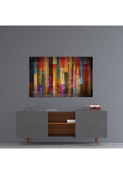 Boyalı Ahşap Cam Tablo - 72X46 cm fırsatları