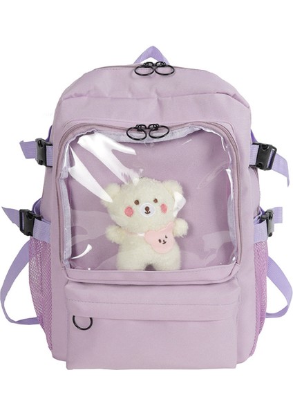 Büyük Kapasiteli Çok Bölmeli Sırt Çantası - Mor (Yurt Dışından)