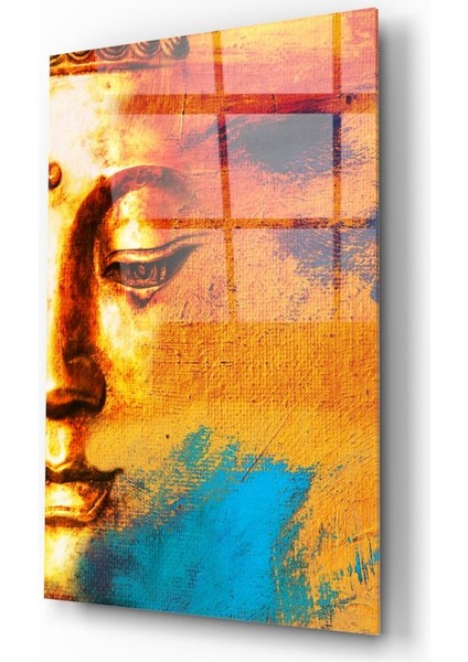 Buddha Portre Cam Tablo - 72X46 cm
