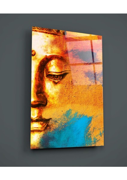 Buddha Portre Cam Tablo - 72X46 cm