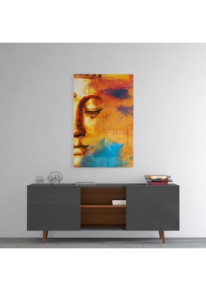 Buddha Portre Cam Tablo - 72X46 cm